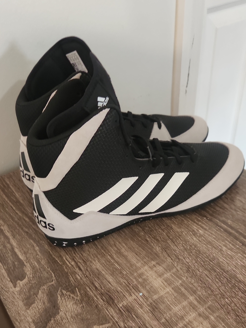adidas Men’s Black and White High-Top Training Shoes
